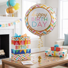Metallic Celebration Happy Birthday Foil Balloon