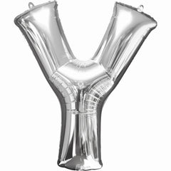 Silver Foil Letter 'Y' Balloon