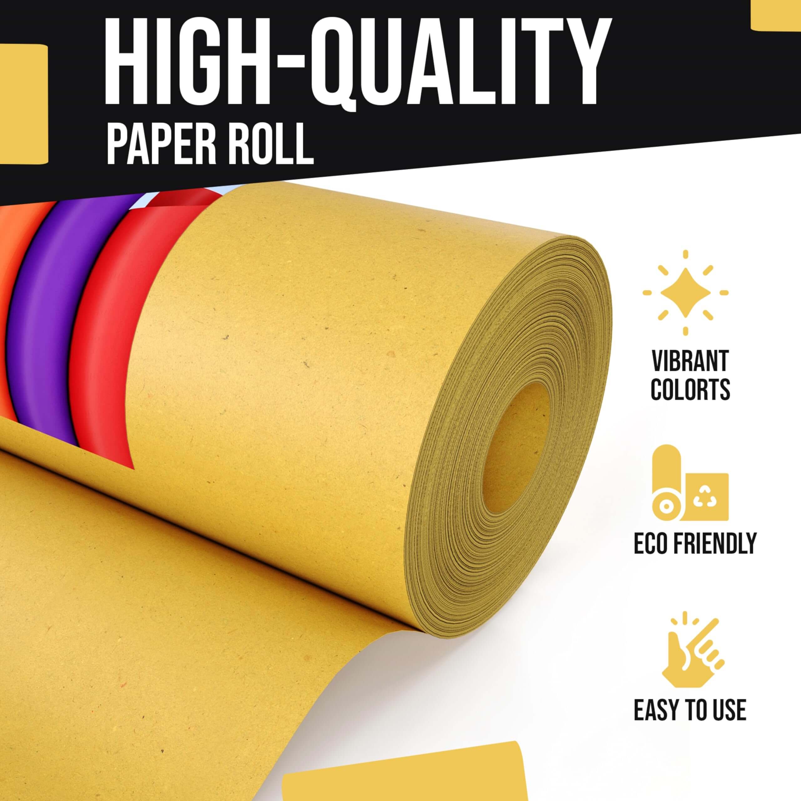 36 x 110' Kraft Paper Roll | Yellow