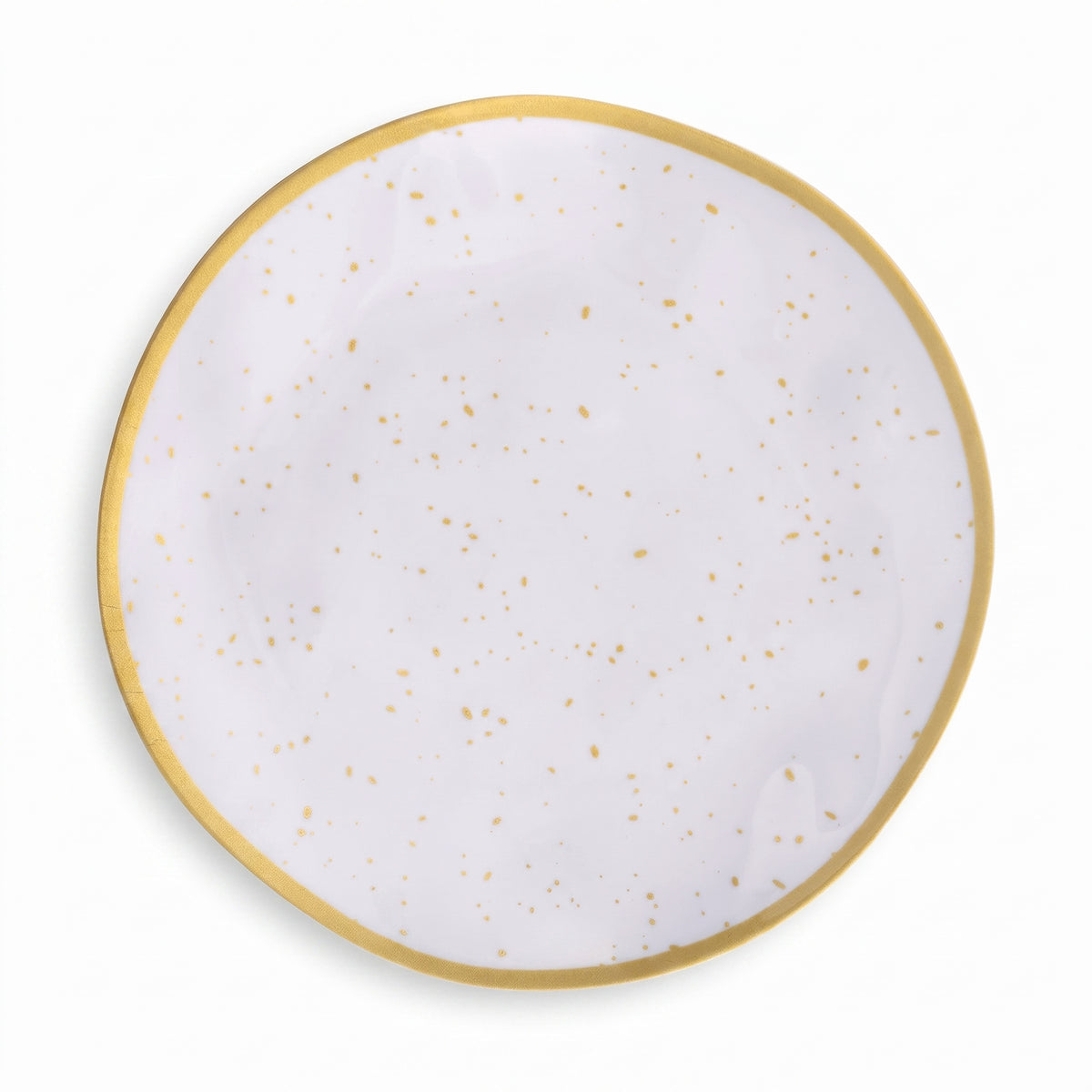 Elegant Gold-Trimmed Melamine Appetizer Plate - 6.25"