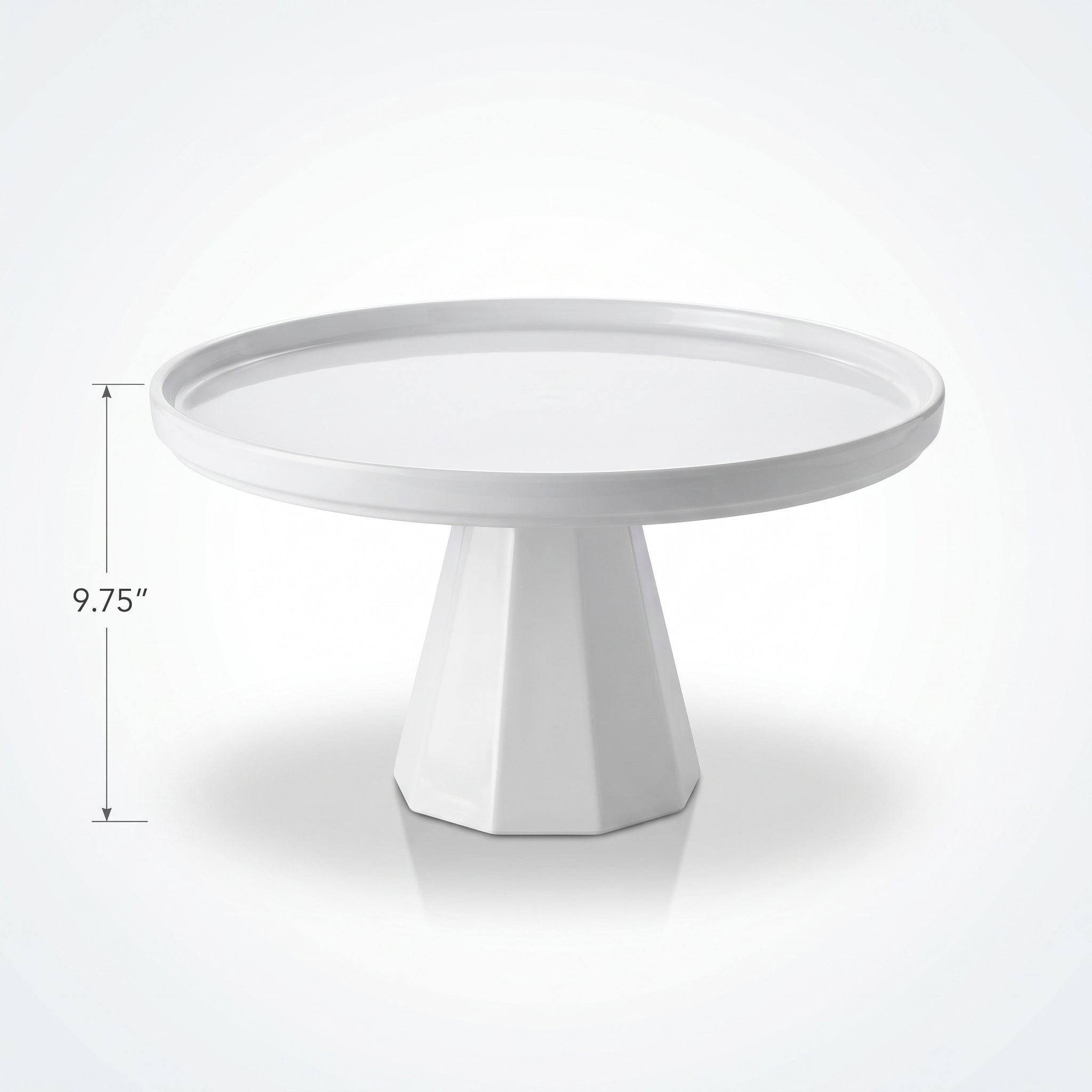 Medium White Plastic Cake Stand - 11.5 In.