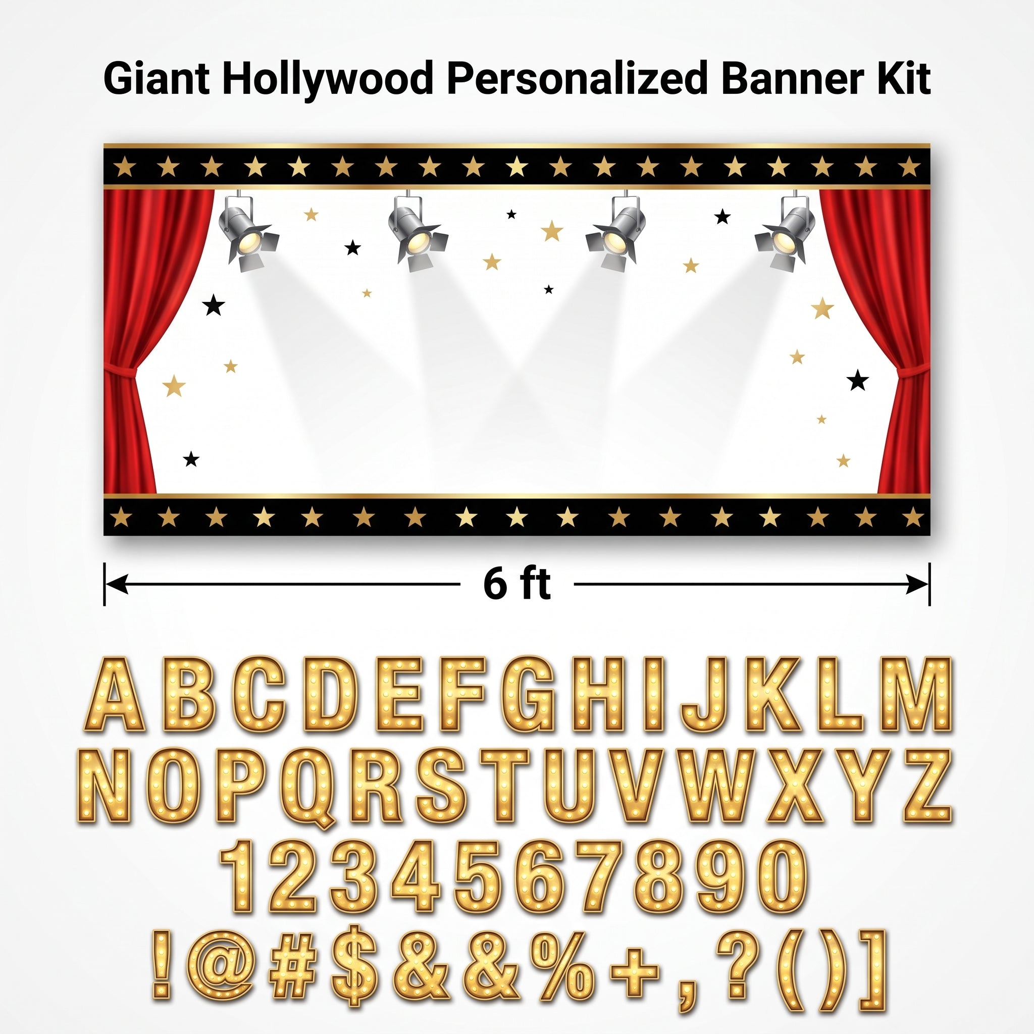 Giant Hollywood Personalized Banner Kit