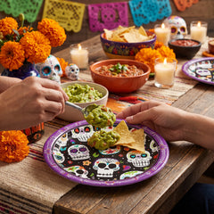 Sugar Skull Soiree Halloween Paper Plates - 6.75"