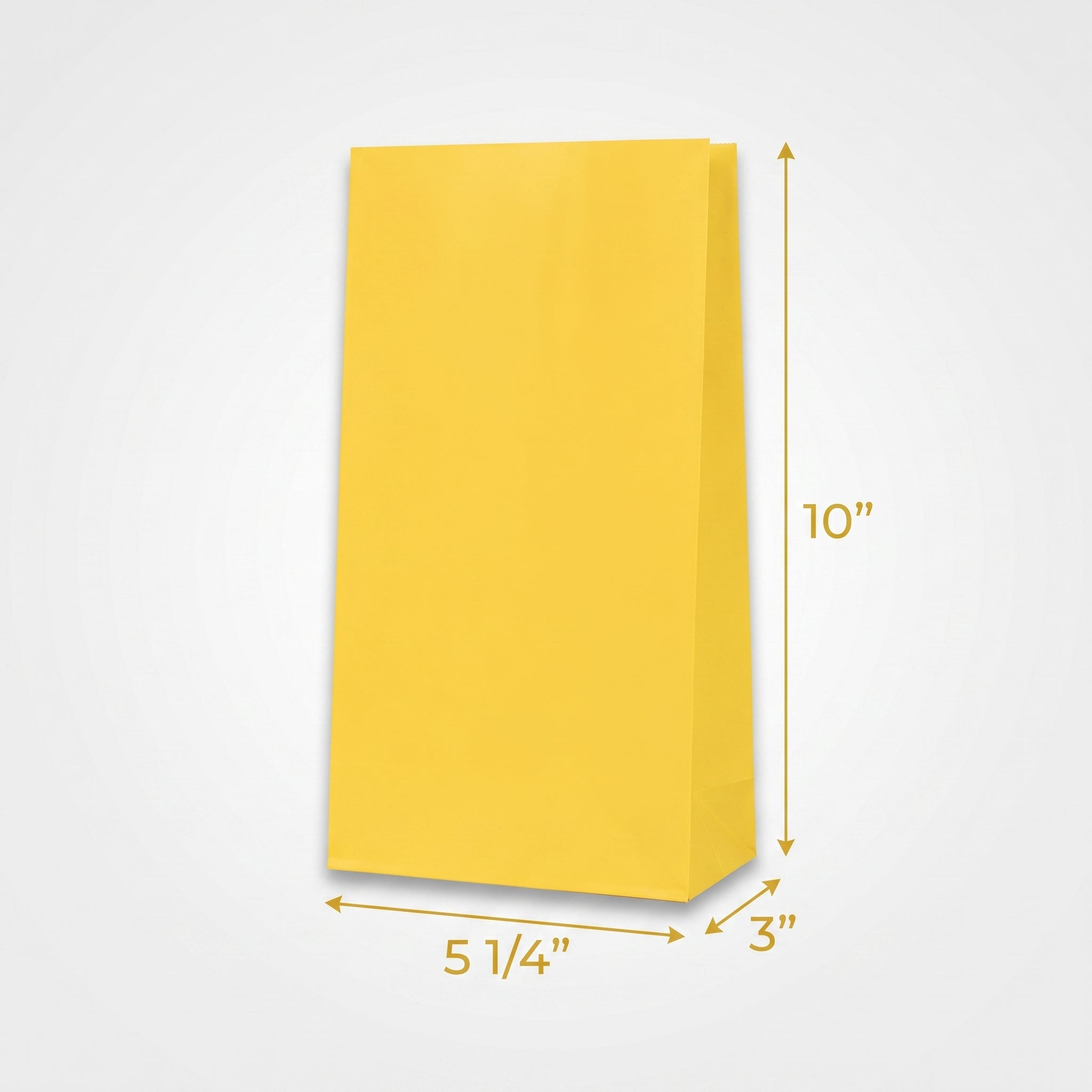 Sunshine Yellow Paper Treat Bags - 12 Pack