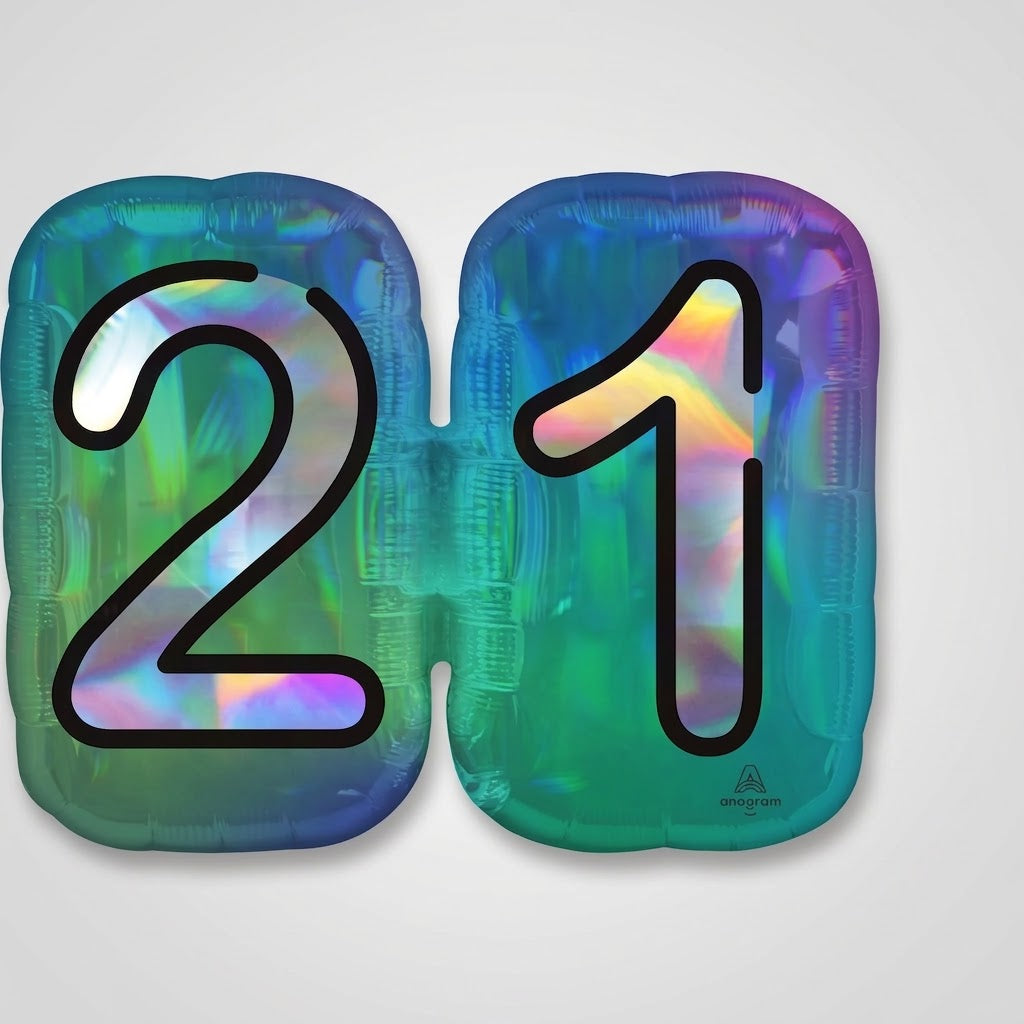 Metallic "Finally 21" Foil Balloon