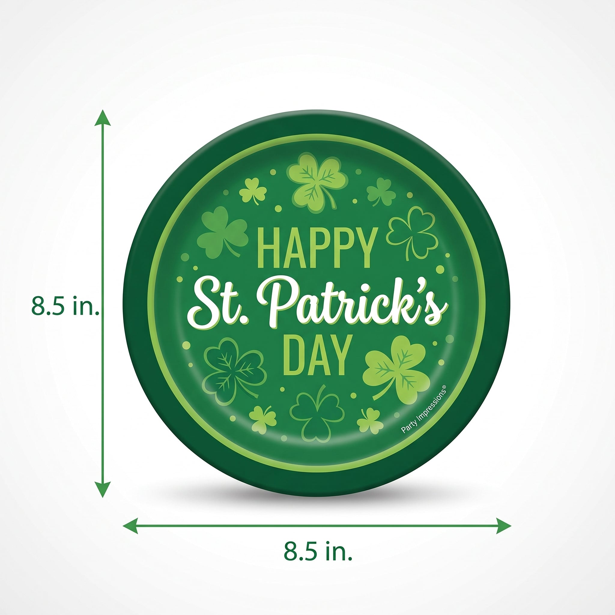 St. Patrick's Day Irish Blessings 8.5" Round Paper Plates