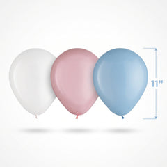Gender Reveal Latex Balloons - 11-Inch Mix, 15-Pack