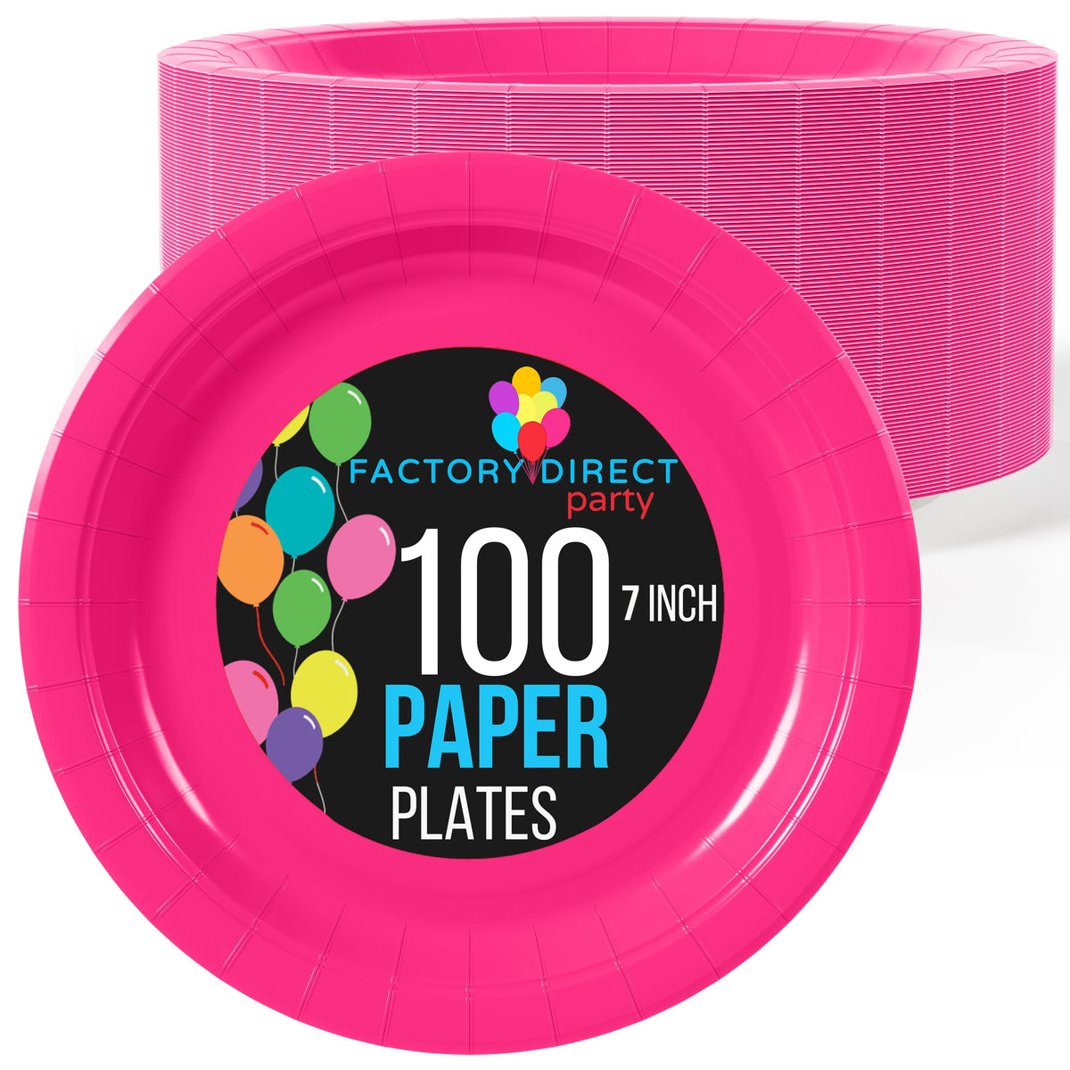 Little Gym - 7 In. Cerise Paper Plates | 100 Count