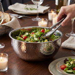 Elegant Gold Hammered Stainless Steel Bowl - 5.75"