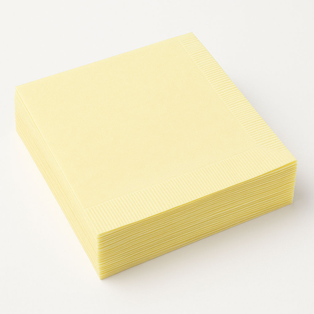 Light Yellow Beverage Napkins - Pack of 50
