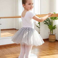 Kids' Silver Tutu Skirt - Shimmering Tulle Costume Accessory