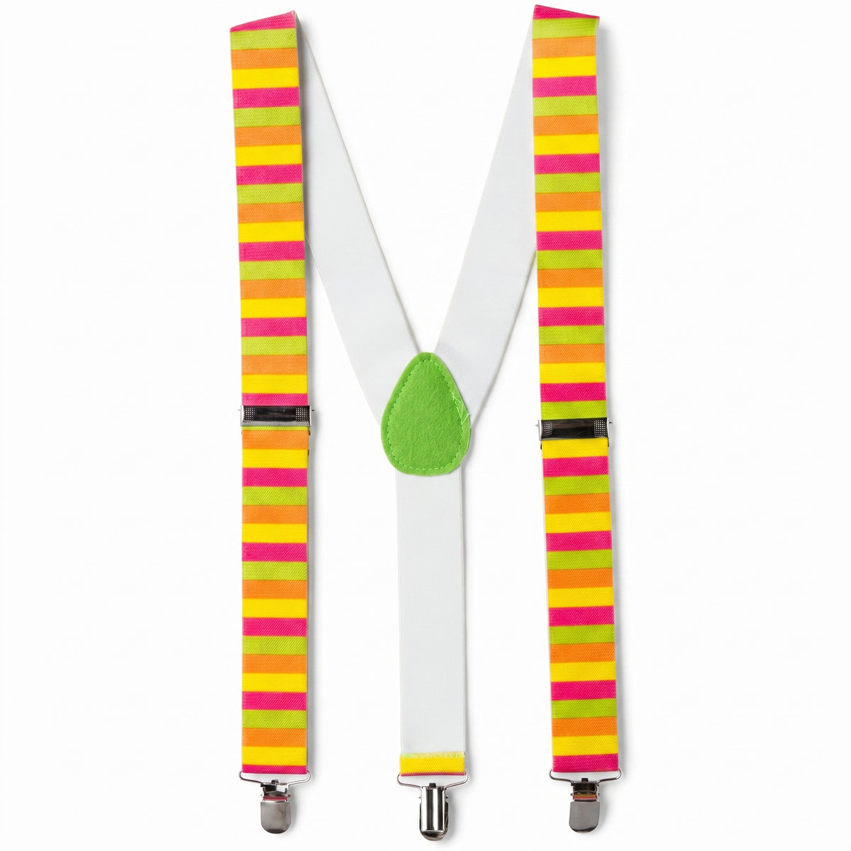 Bold Red Y-Back Suspenders - Adjustable Costume Accessory