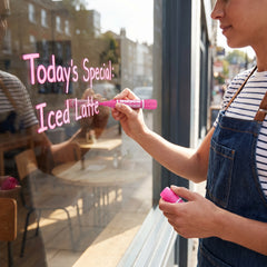Bright Pink Washable Window Marker - Non-Toxic Team Spirit Decor