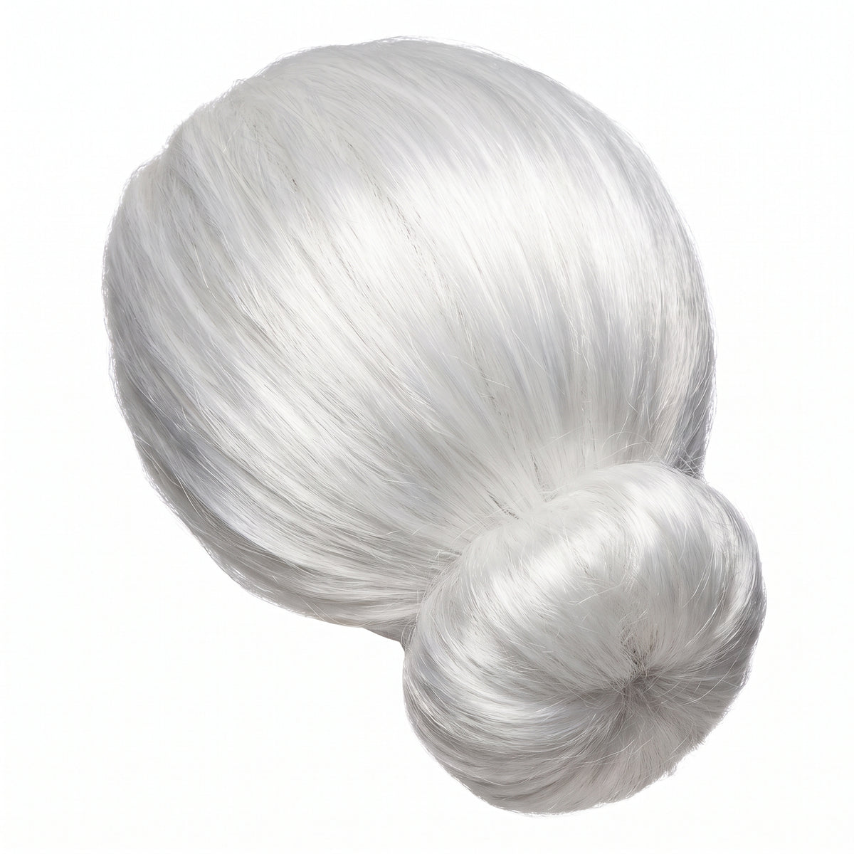 Kids' Old Maid Grandma Costume Wig - White Bun Hairstyle