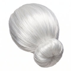 Kids' Old Maid Grandma Costume Wig - White Bun Hairstyle