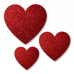 Glitter Heart Cut-Out Decorations Mega Pack - 20 Pieces