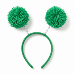 Festive Green Pom Pom Headbopper Headband