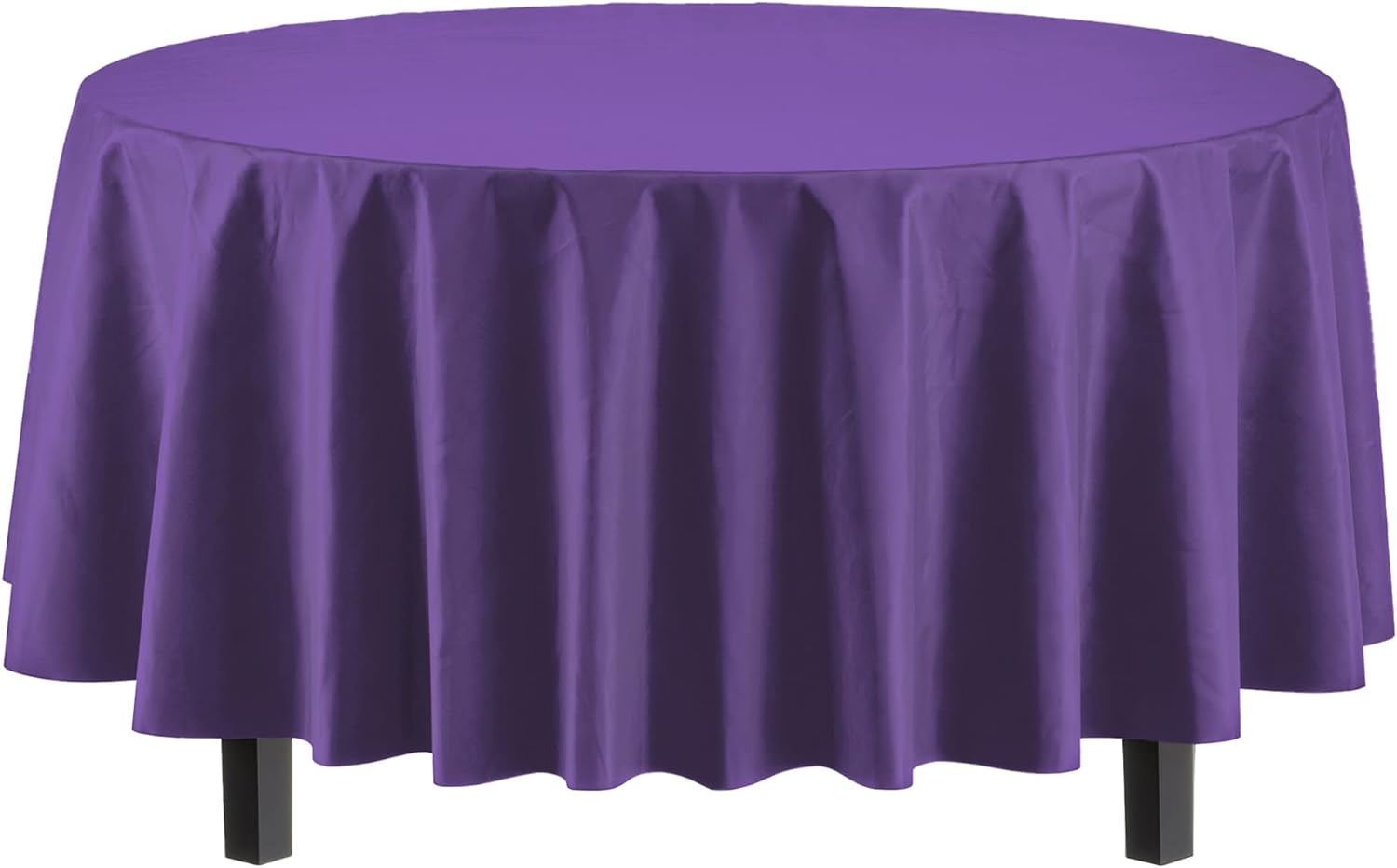 Premium Round Purple Table Covers | 12 Pack