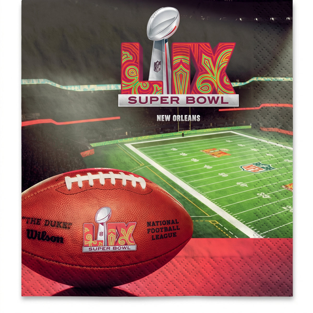 Super Bowl LIX Lunch Napkins - 6.5 In. X 6.5 In.