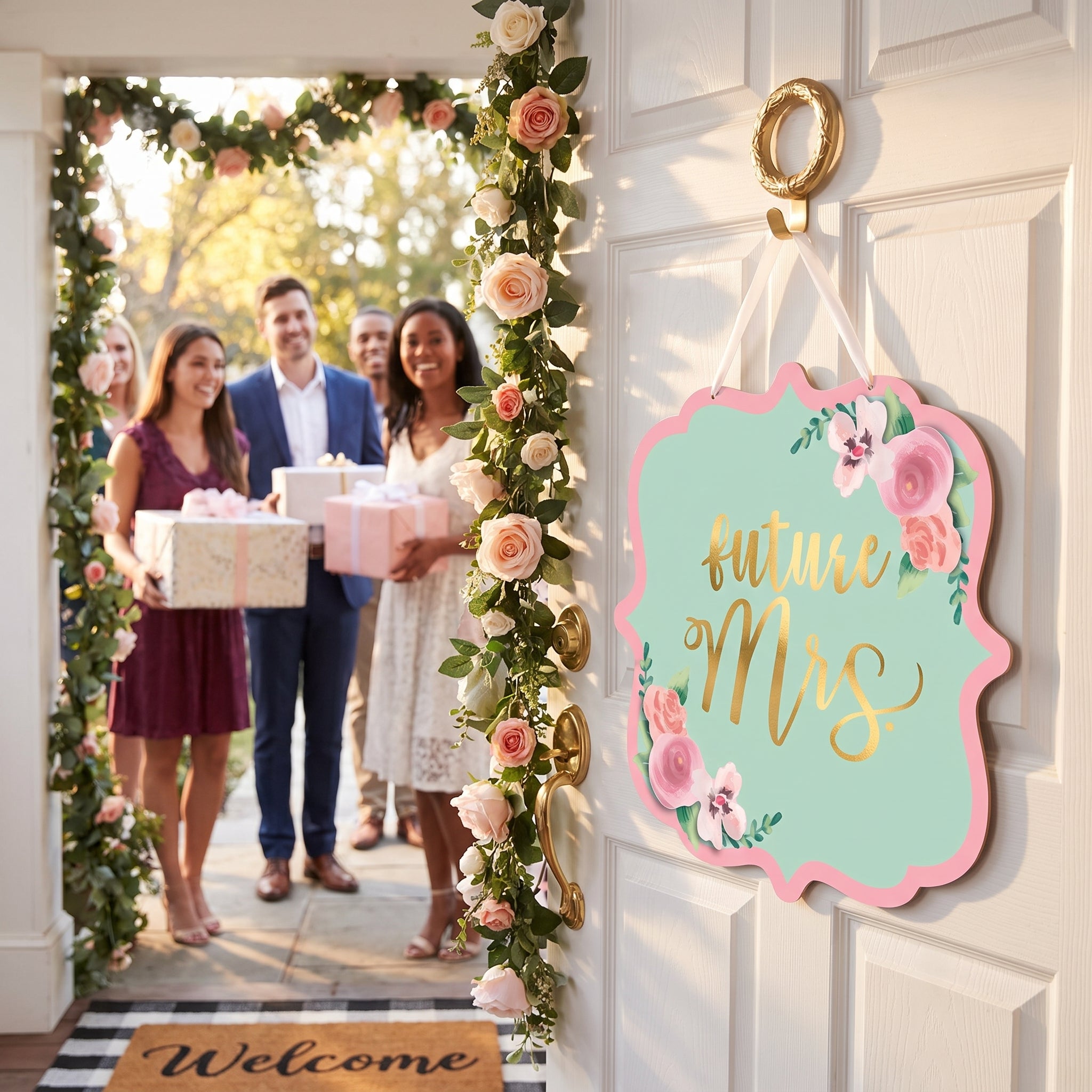 Mint to Be "Future Mrs" Wedding Shower Hanging Sign