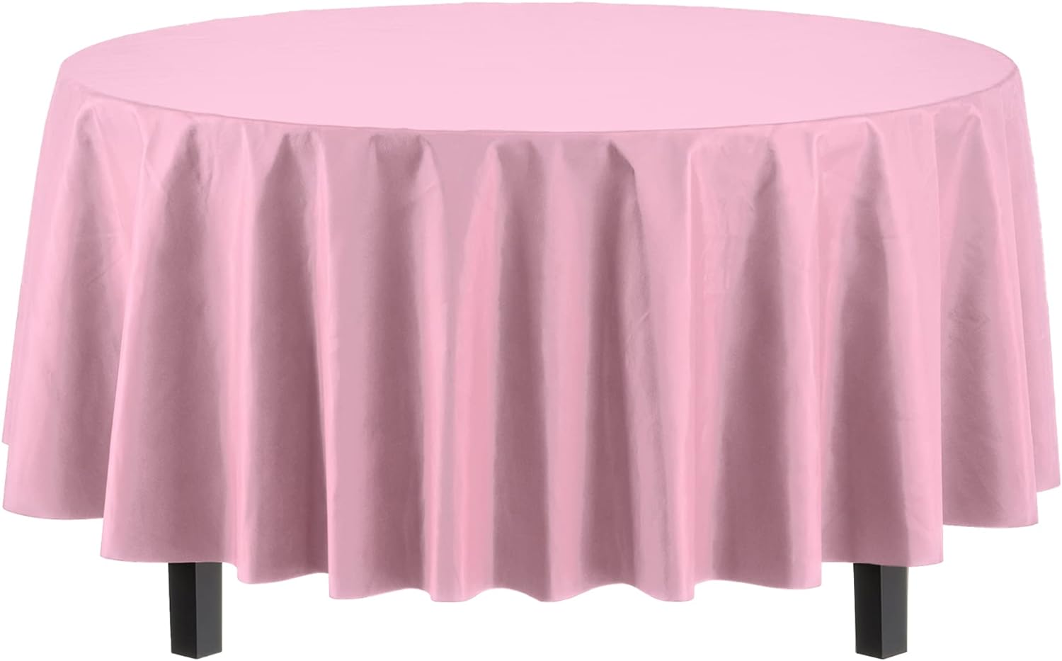 Round Pink Table Covers | 6 Pack