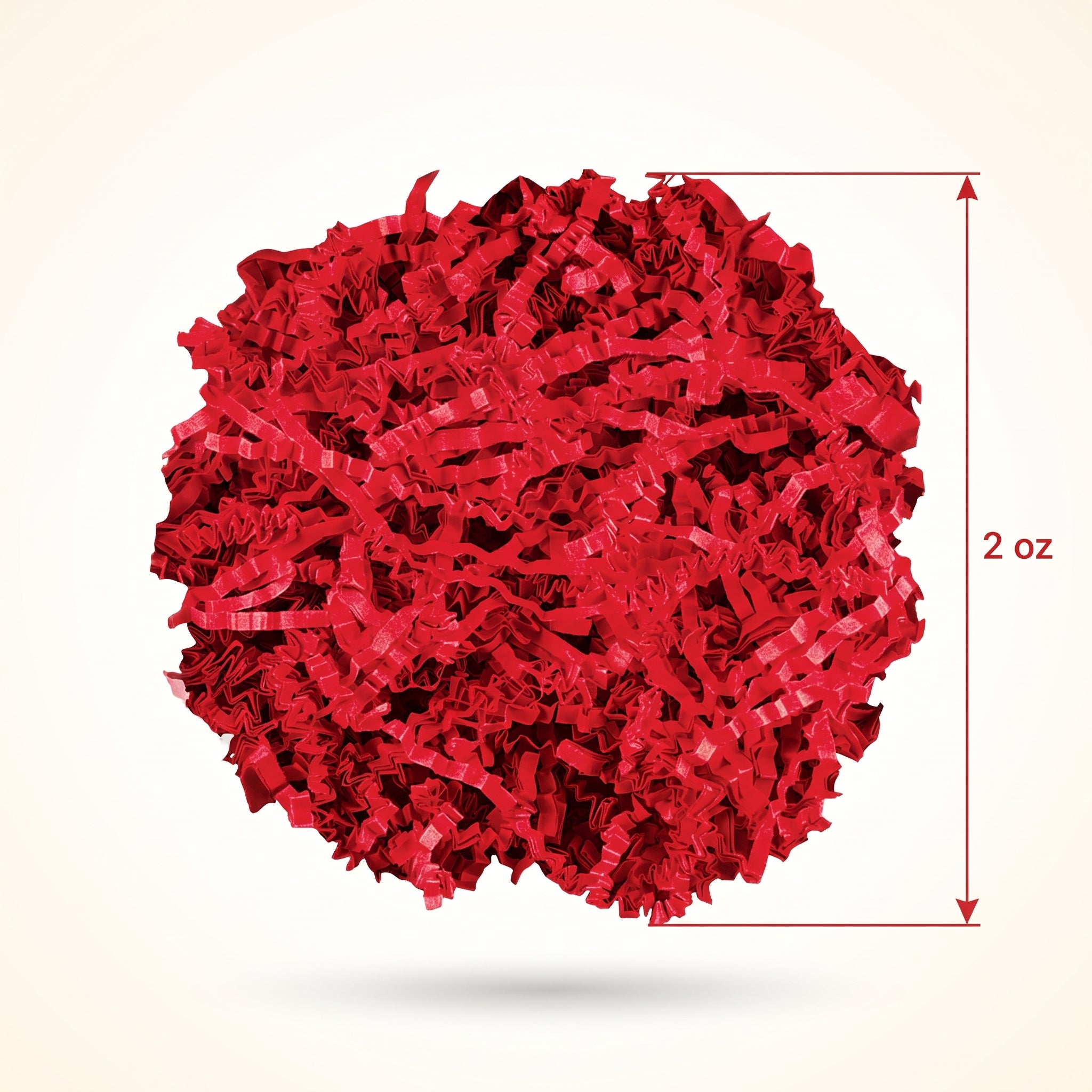 Vibrant Red Crinkle Shred Paper for Gift Wrapping