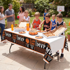 "Nothin' But Net" Basketball Plastic Table Cover