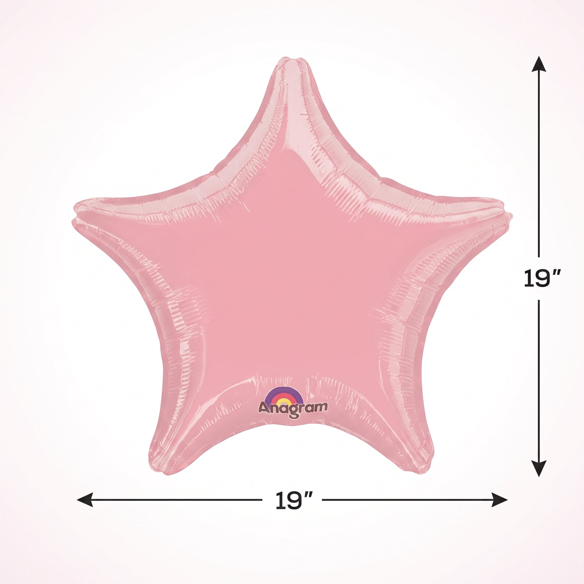 New Pink Star Foil Balloon - 19 Inches