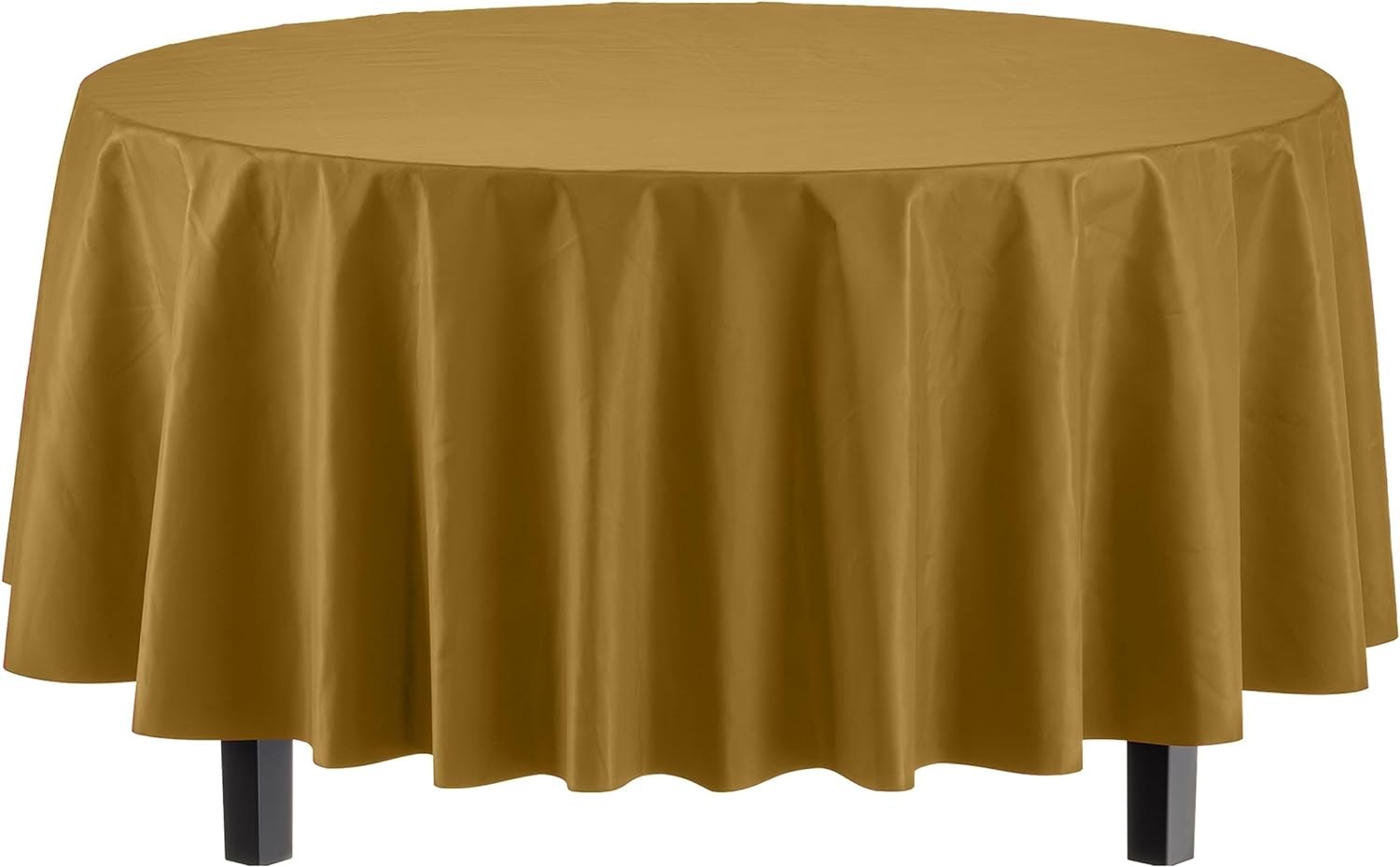 Round Gold Table Covers | 12 Pack