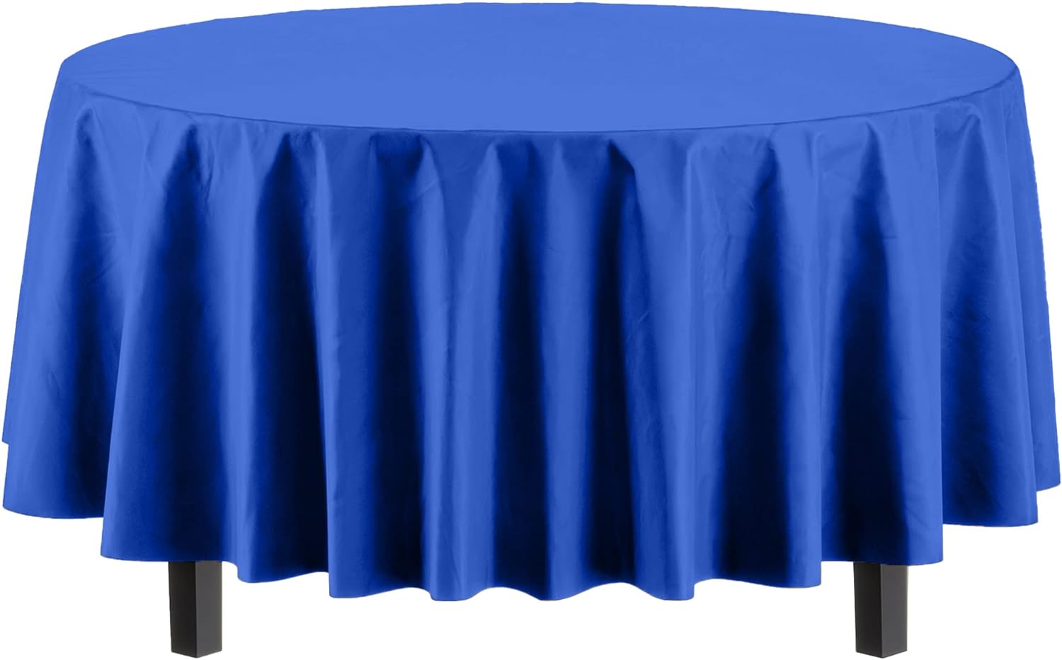 Round Dark Blue Table Covers | 6 Pack