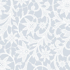 White Lace Plastic Table Covers | 6 Pack | 54 in. x 108 in.