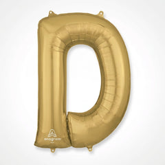 Gold Letter "D" Foil Balloon | 34"