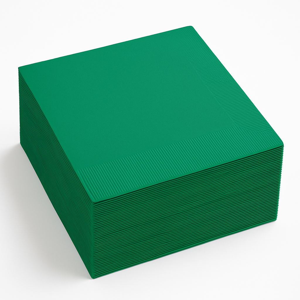 Festive Green Dinner Napkins - Solid Color Collection