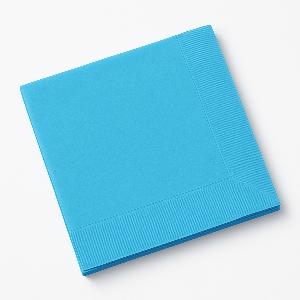 Caribbean Blue Dinner Napkins - Solid Color