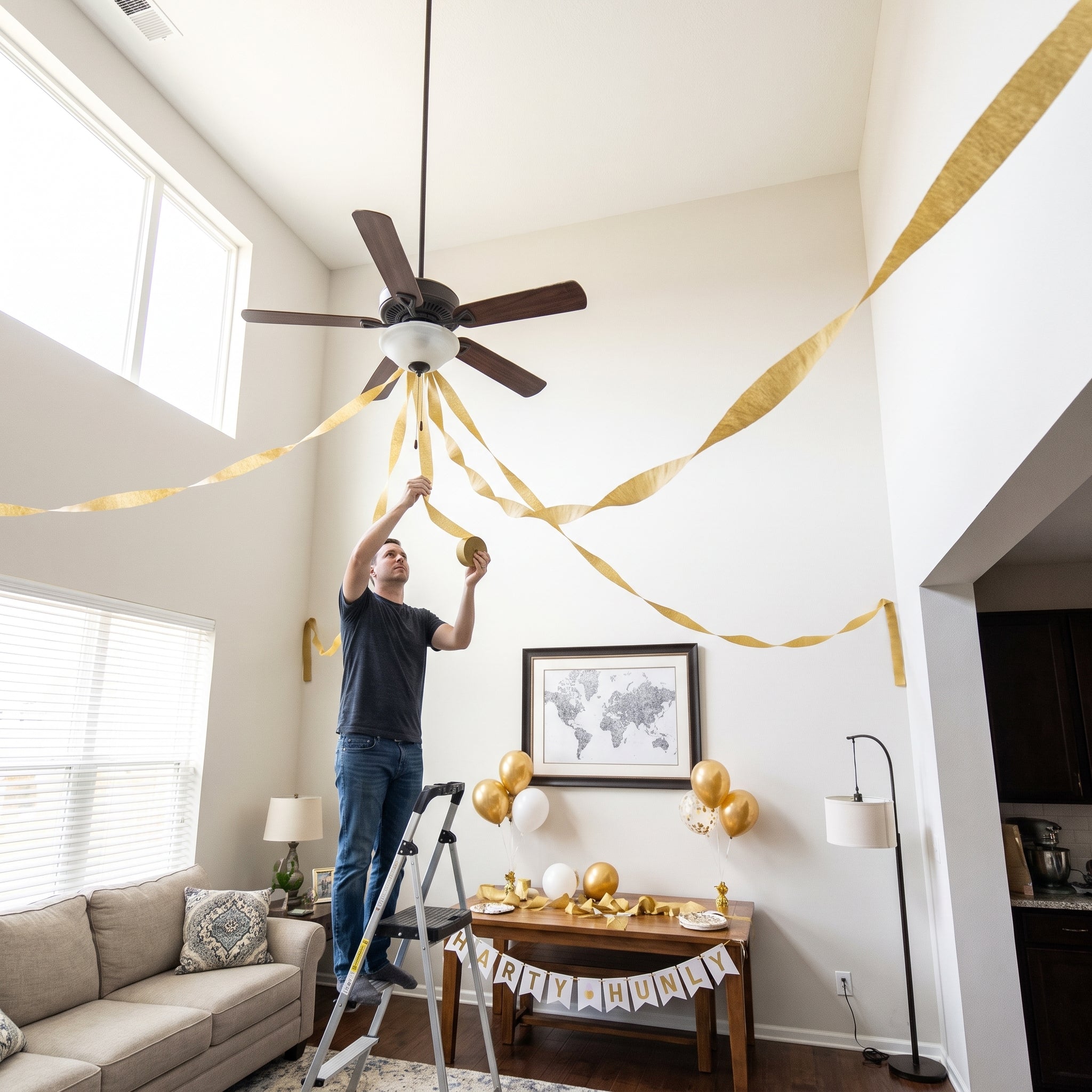 Gold Crepe Streamer - 200ft