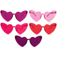 Valentine's Day Heart-Shaped Glasses Multipack - 10 Count