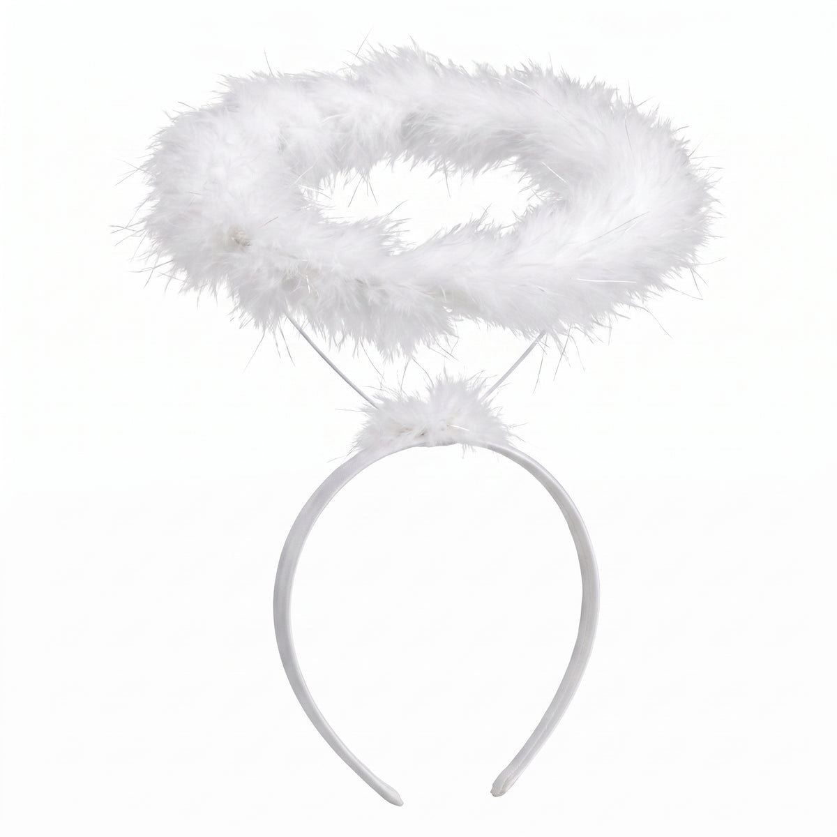 Marabou Angel Halo Headband - White