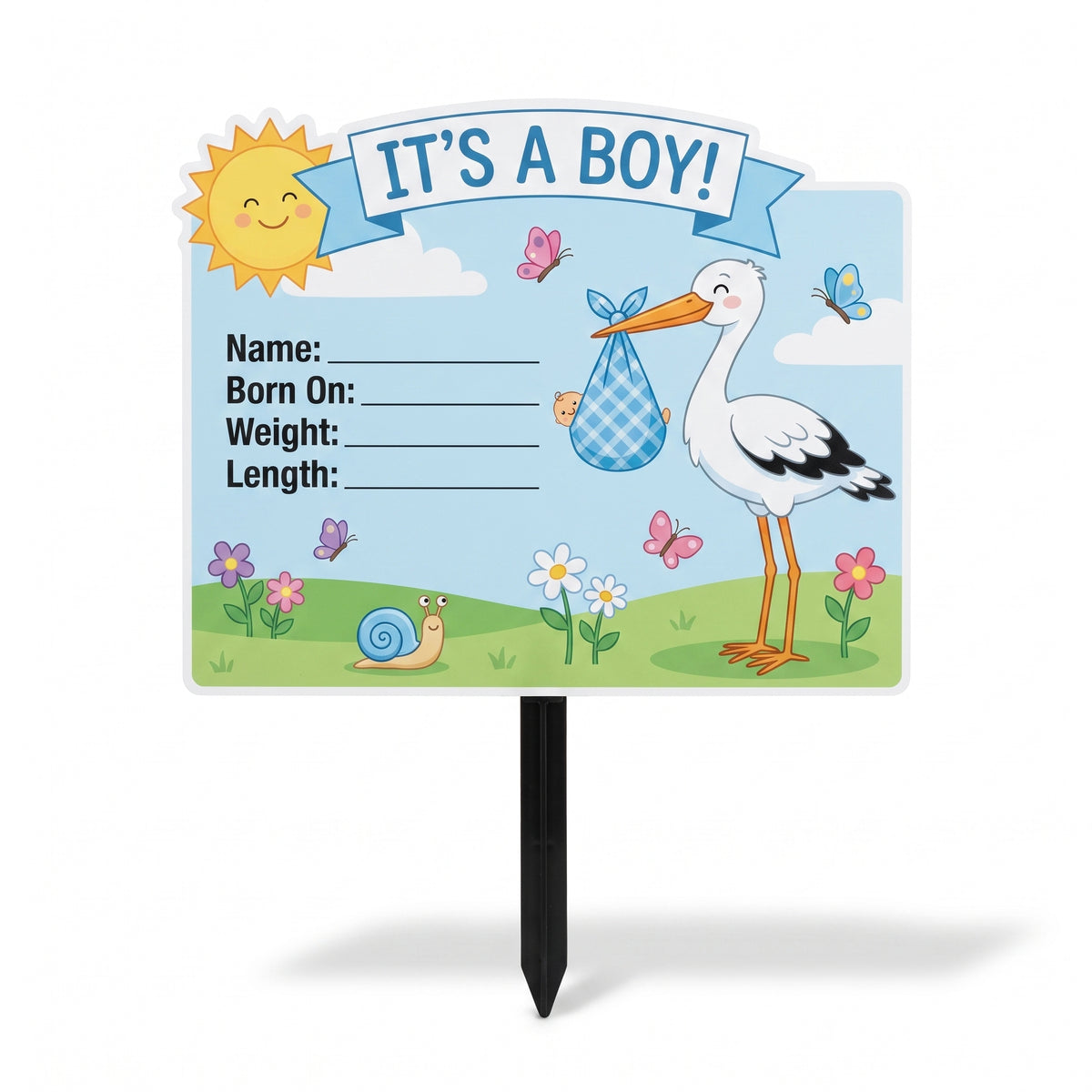"It's a Boy" Yard Sign Decoration with Personalization, 56-Inch
