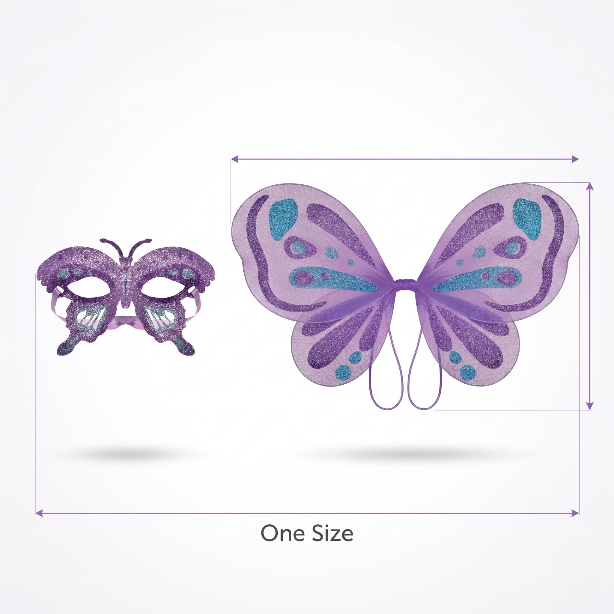 Deluxe Butterfly Flutter Eye Mask and Wings Set