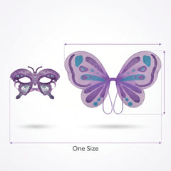 Deluxe Butterfly Flutter Eye Mask and Wings Set