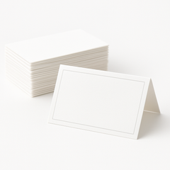 Elegant White Tent Place Cards - Pack of 50 for Weddings & Showers