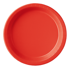Festive Green 10.25" Plastic Dinner Plates - 50 Pack