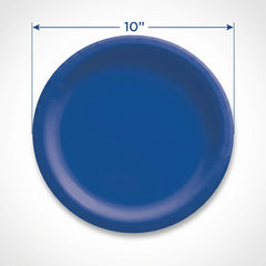 Royal Blue 10" Round Paper Dinner Plates