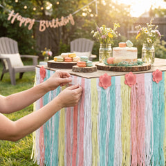 Free Spirit Paper Table Skirt for Baby's First Birthday