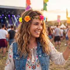 Neon Floral Headwreath for Summer Celebrations