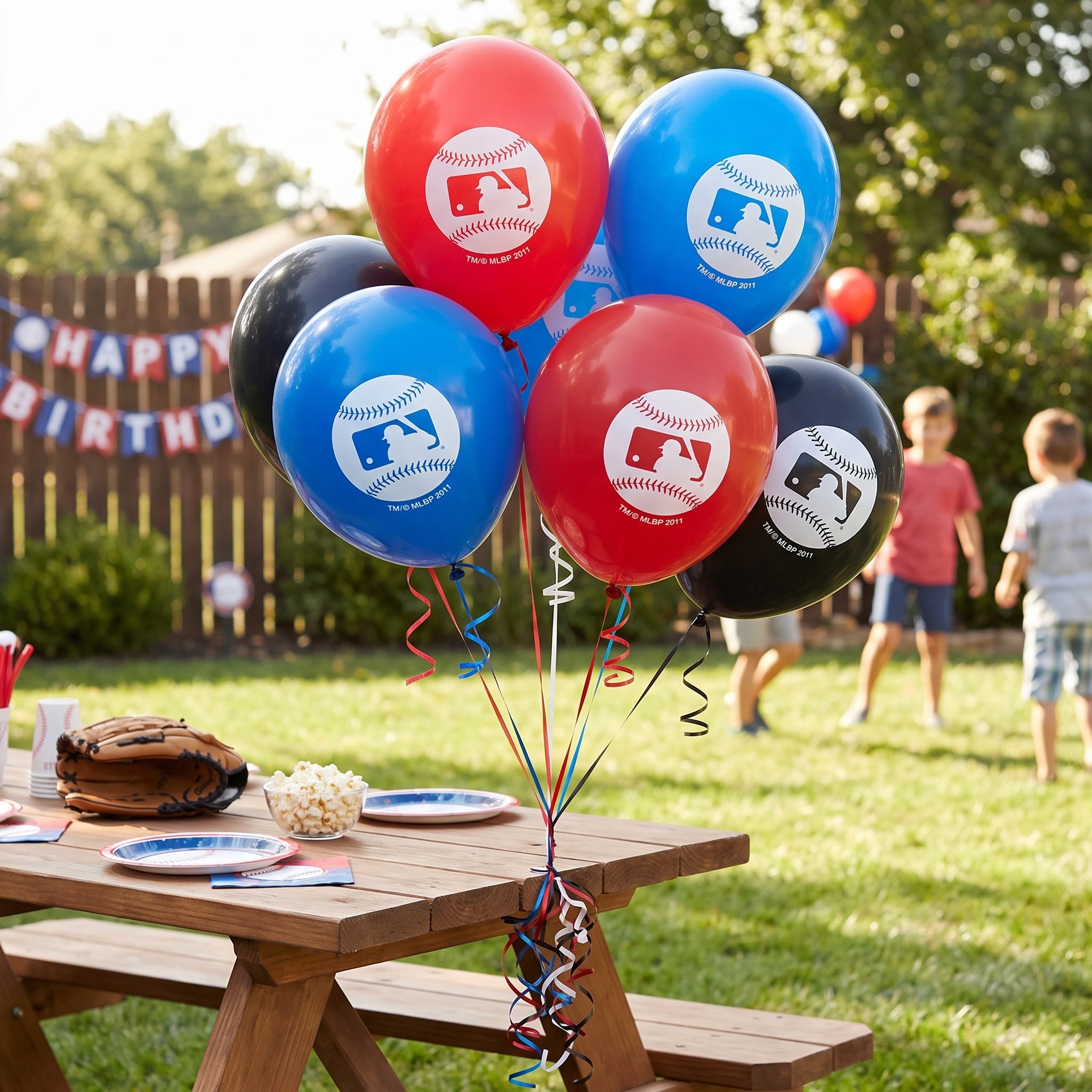 Major League Baseball Printed Latex Balloons - 12-Inch, 6-Pack