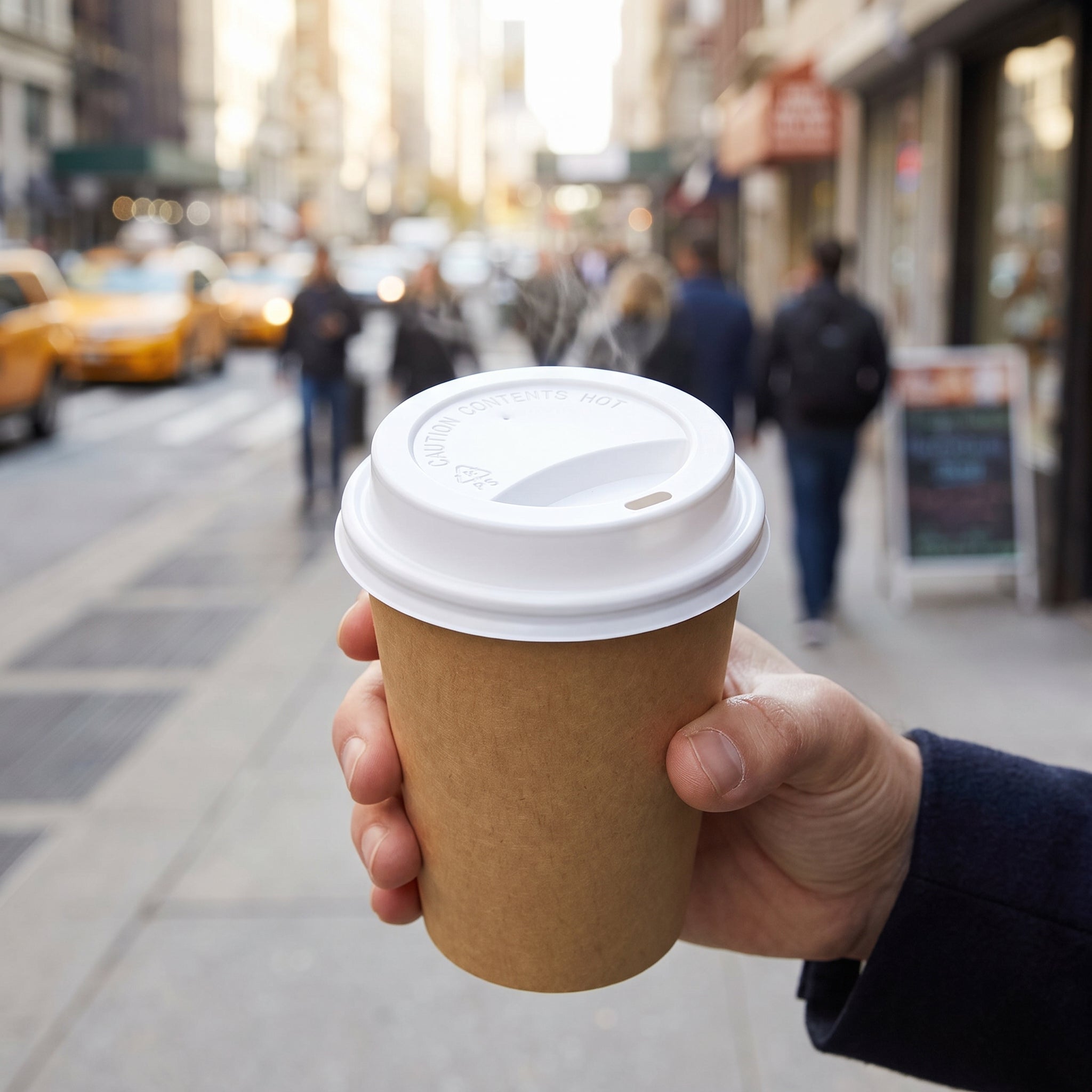 Big Party Pack Coffee Cup Lids for 12 oz Cups, White, 40-Pack