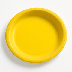 Bright Yellow 6.75-Inch Round Paper Plates