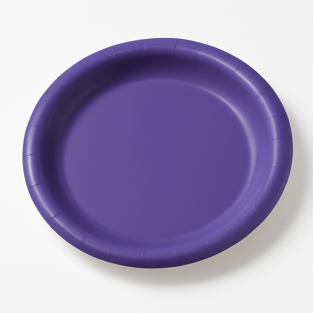 Vibrant Purple 6.75" Round Paper Plates