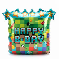 Pixel Party SuperShape Foil Birthday Balloon
